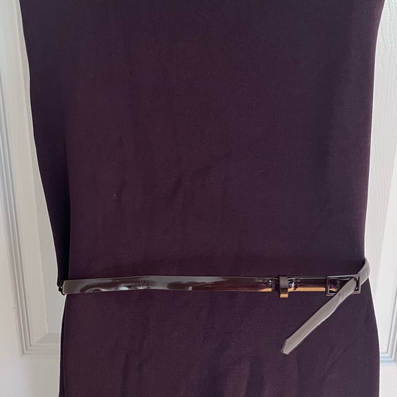 Brown Ribbed Fitted Dress - Picture 9 of 14